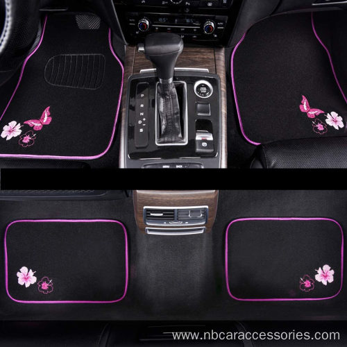 Universal Fit Butterfly and Flower Car Floor Mats